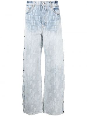Jeans in tessuto jacquard Amiri blu