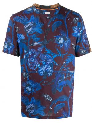 Camiseta ajustada con estampado Paul Smith azul