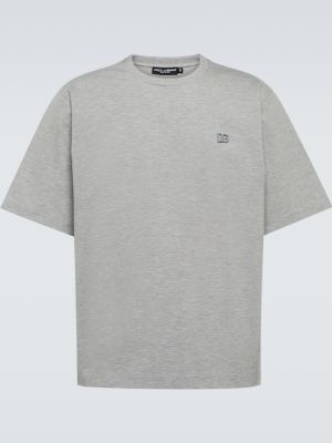 Tričko jersey Dolce&gabbana šedé