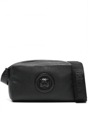 Чанта за ръка с тигров принт Just Cavalli черно