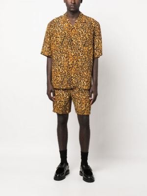 Krekls ar apdruku ar leoparda rakstu Moschino brūns