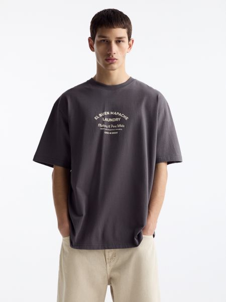 T-shirt Pull&bear grigio