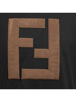 Koszulka bawełniana Fendi Vintage czarna