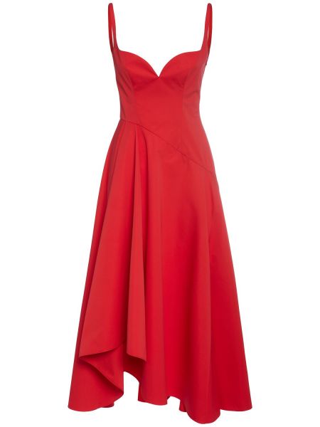 Robe mi-longue Alexander Mcqueen rouge