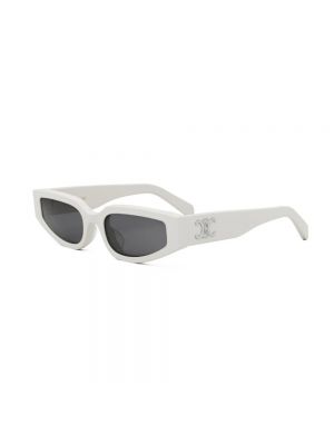 Białe okulary przeciwsłoneczne Céline