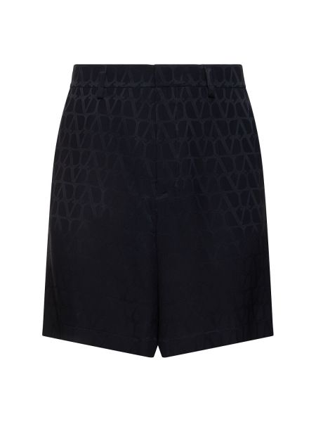 Jacquard silke shorts Valentino blå