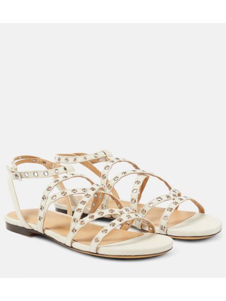Kožne sandale Isabel Marant bijela