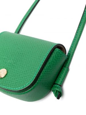 Iš natūralios odos piniginė Longchamp žalia
