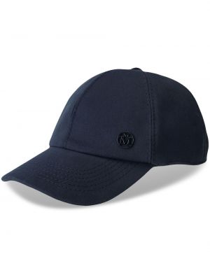 Cappello con visiera a righe tigrate Maison Michel blu