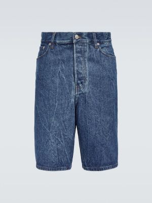 Pantaloni scurți din denim Dries Van Noten albastru