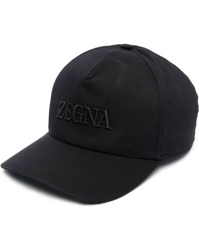 Brodert cap Zegna svart