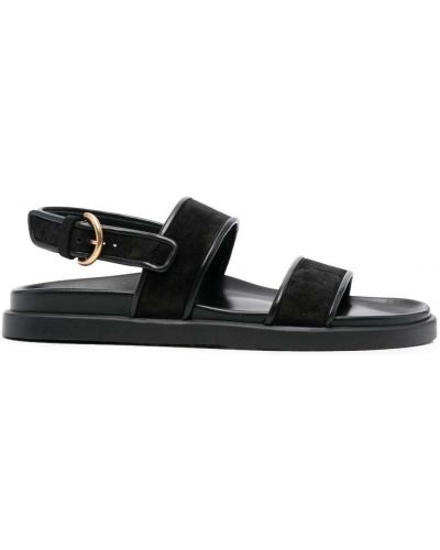 Sandale od brušene kože Gianvito Rossi crna