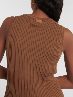 Sweter bawełniany Tod's brązowy