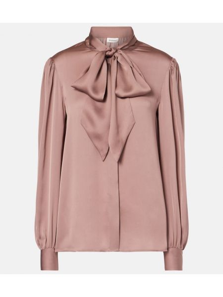 Blus i siden Saint Laurent rosa