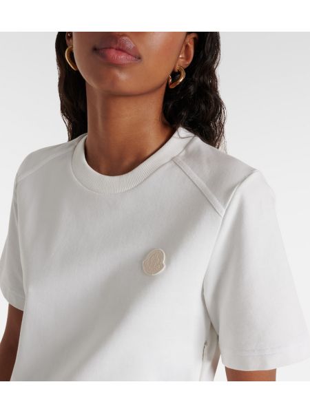 Mini vestido de algodón Moncler blanco
