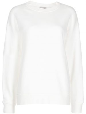 Bluza bawełniana z nadrukiem Moncler biała