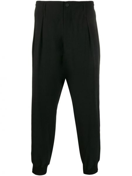 Pantalones plisados Yohji Yamamoto negro