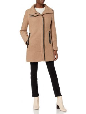 Шерстяное пальто кэмел Calvin Klein