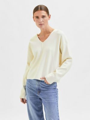 Sweter Selected Femme biały