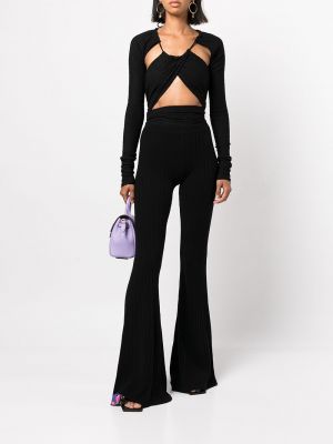 Hose ausgestellt Versace schwarz