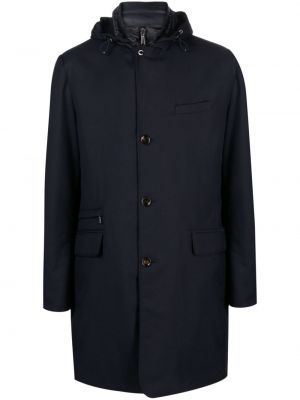 Παλτό με κουκούλα Moorer μπλε