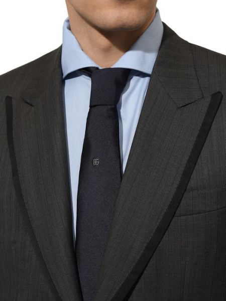 Шелковый галстук Dolce & Gabbana синий