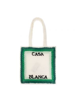 Shopper en coton Casablanca vert