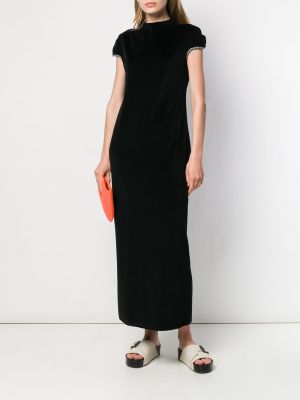 "houndstooth" rašto maksi suknelė Yohji Yamamoto Pre-owned juoda