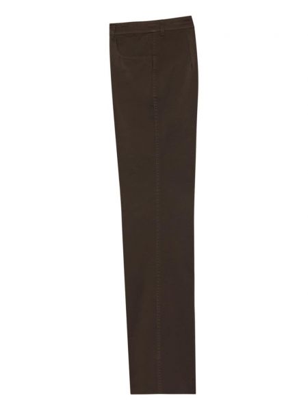 Pantalon droit en coton Saint Laurent marron