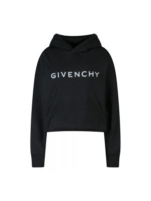 Sweter bawełniany z kapturem Givenchy czarny