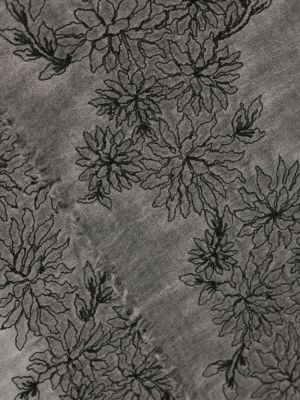Květinový vlněný šál Faliero Sarti šedý