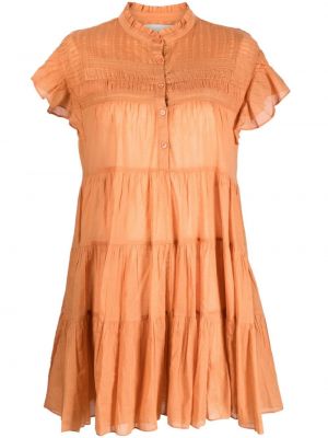 Памучна мини рокля Marant Etoile оранжево