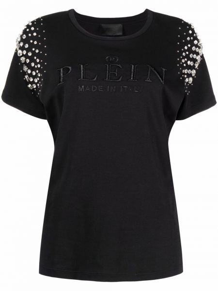 T-shirt con cristalli Philipp Plein nero