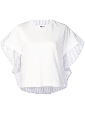 Μπλούζα με βολάν Mm6 Maison Margiela λευκό
