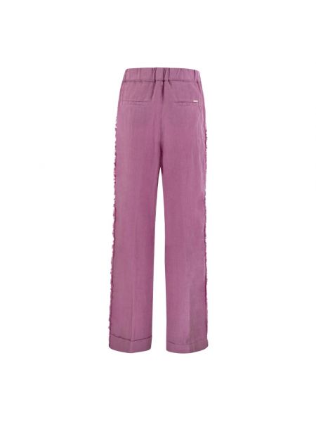 Pantalones de chándal con flecos de lino Peserico rosa
