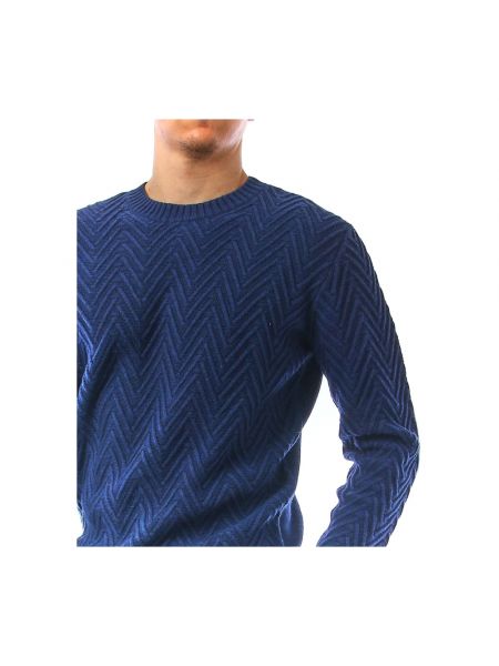 Jersey de tela jersey de cuello redondo Kangra azul