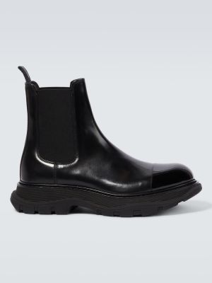 Chelsea boots en cuir Alexander Mcqueen noir