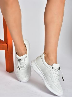 Sneakerși din piele Fox Shoes alb