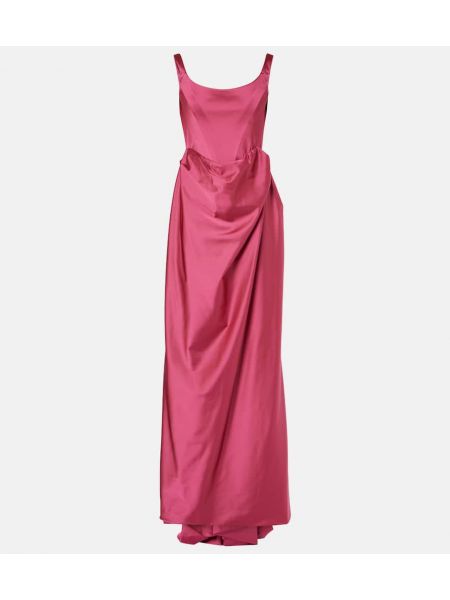 Satin korsettklänning Vivienne Westwood rosa