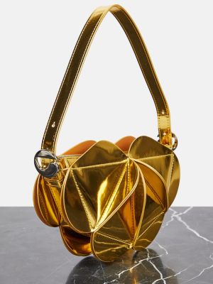 Bolso clutch de cuero de cuero sintético Coperni dorado