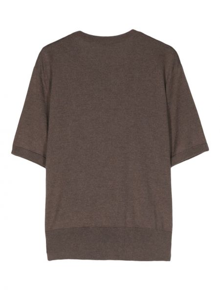 T-shirt en tricot à motif mélangé Aspesi gris