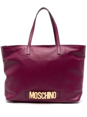 Кожени шопинг чанта Moschino