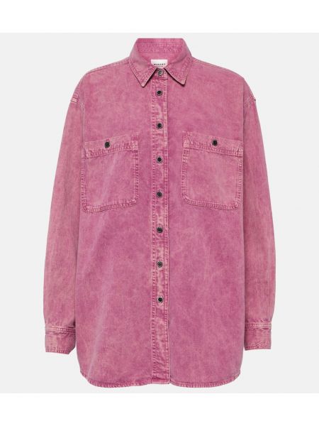 Rifľová košeľa Marant Etoile ružová