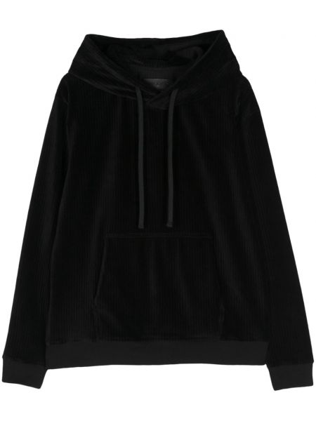 Samt hoodie s kapuljačom od samta Giorgio Brato crna