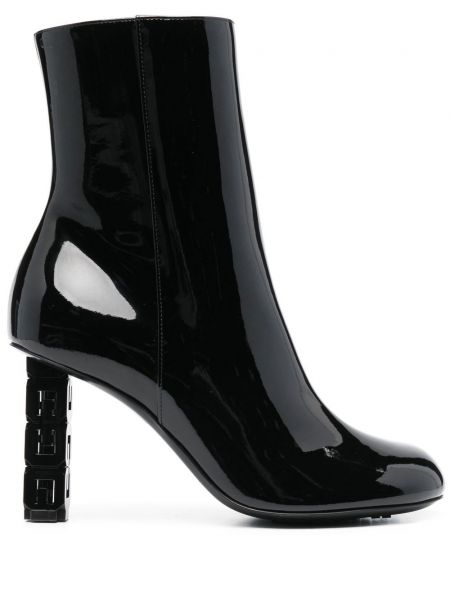Кожени обувки до глезена Givenchy черно
