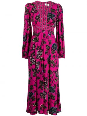 Maksi haljina s cvjetnim printom s printom Dvf Diane Von Furstenberg