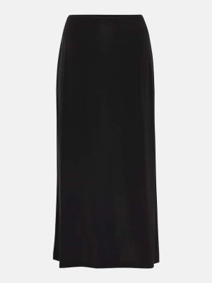 Midi sukně jersey Vince černé