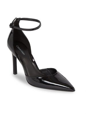 Полуотворени обувки с ток Calvin Klein черно