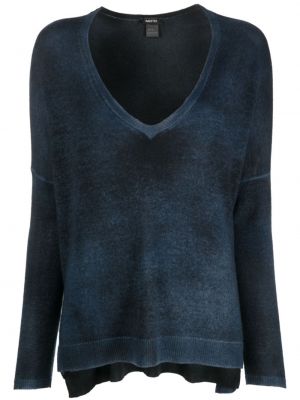Kašmírový svetr s výstřihem do v Avant Toi modrý
