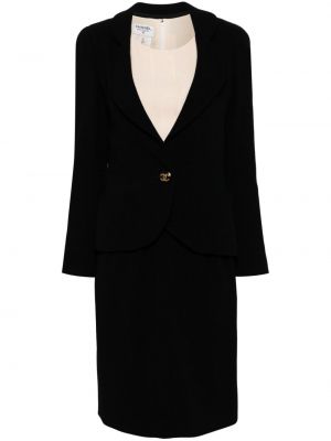 Oblek s knoflíky Chanel Pre-owned černý